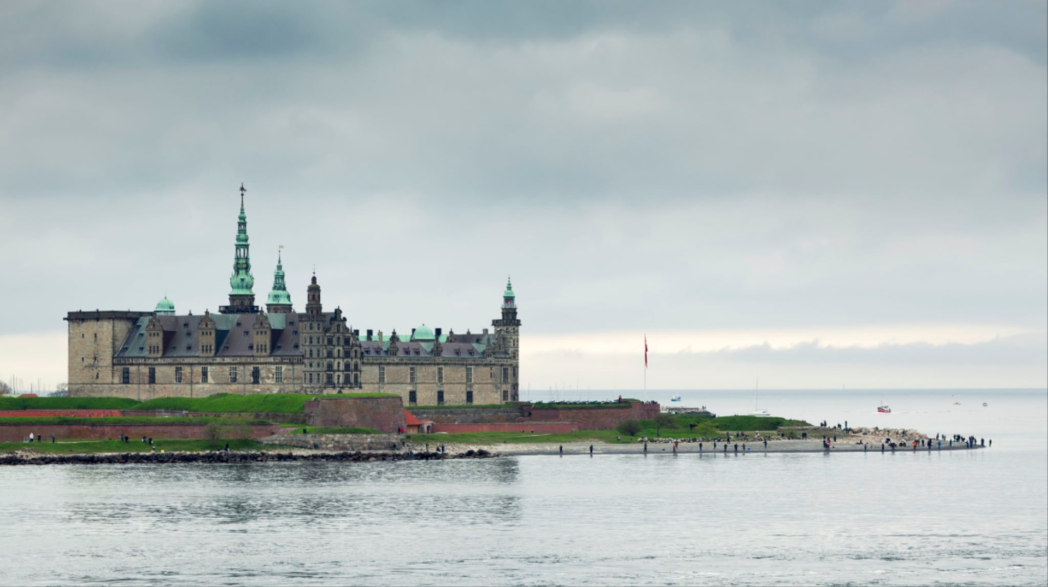 Kronborg castle at Helsingør, on the Øresund strait